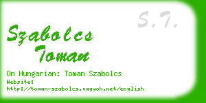 szabolcs toman business card
